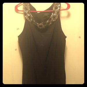 Purple gem stone collar dress